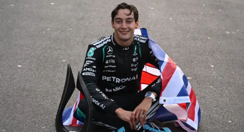 George Russell desplazó a su compañero Kimi Antonelli y se quedó con el GP de Azerbaiyán