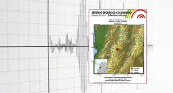 Boletín del Servicio Geológico Colombiano sobre el sismo de 4.1 en Chaparral, Tolima. 🔴 En vivo | Temblor de 3.2 en Chaparral, Tolima, a las 5:01 p. m.; el cuarto desde las 4:30 p. m.