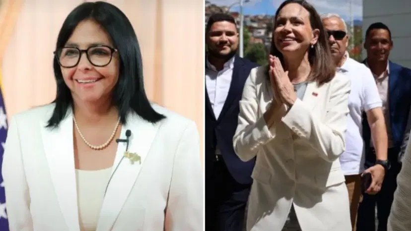 Delcy Rodríguez María Corina ¿'Delcy Machado' o 'María Corina Rodríguez'? El detalle que unió este jueves a las dos dirigentes