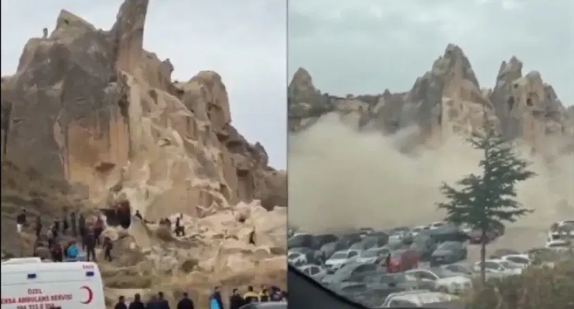 Derrumbe en Turquía Videos | Tragedia en Turquía: derrumbe de una roca en Capadocia deja varios muertos y heridos