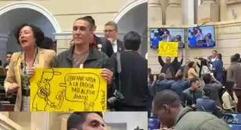 La presencia de Matador con un cartel generó un fuerte choque en el Congreso El 'show' de Matador en el Congreso: este fue el choque que generó su presencia