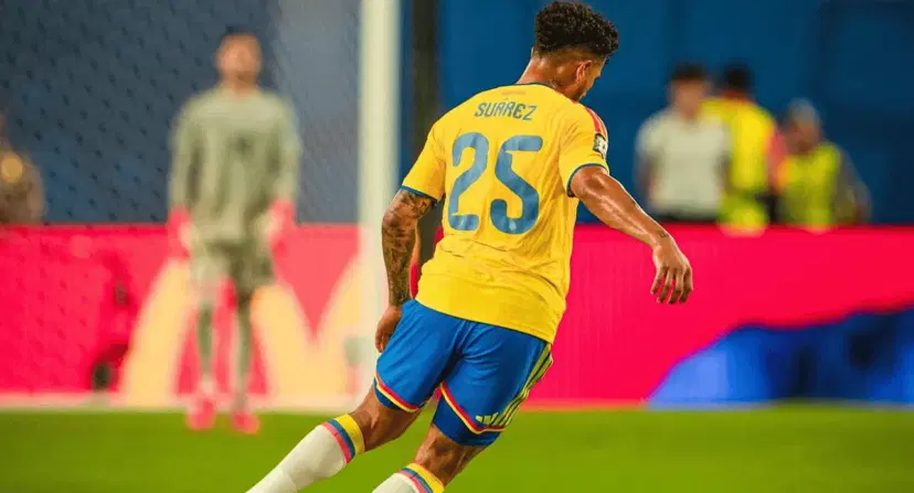 Luis Javier Suárez hizo el primer gol de Colombia contra México en Baltimore (Maryland). Video | Luis Suárez marcó a los ocho minutos el primer gol de Colombia contra México en Baltimore