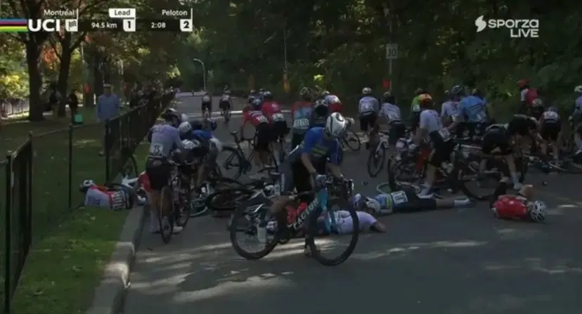 Mundial de ciclismo Video | Terrible caída múltiple en la prueba de ruta femenina del Mundial de ciclismo