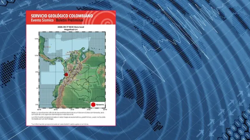Nuevo sismo en Colombia hoy 17 de septiembre de 2026. Nuevo temblor hoy 17 de septiembre: usuarios en redes reportan que lo sintieron en Cali