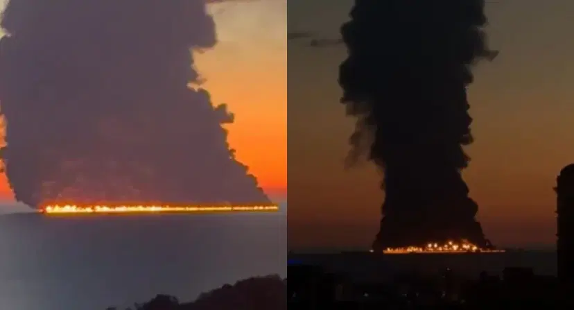 Petrolero se incendia frente a Sochi, Rusia: esto se sabe del incidente. Videos | Incendio en Sochi: enorme columna de humo cubre la costa de Rusia